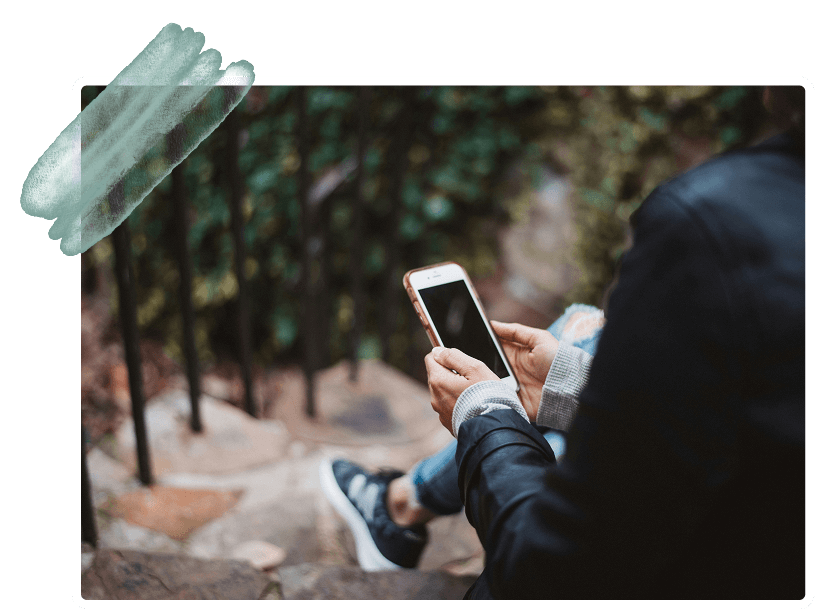 Person using smartphone